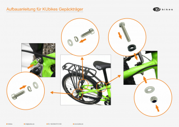 KUbikes MTB Gepäckträger Aluminium - Größe wählbar